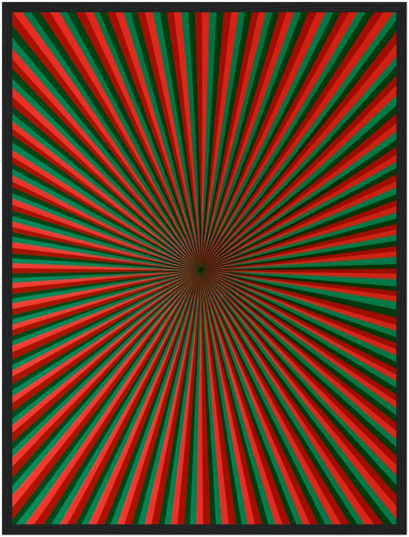 Rotes Grünes Strahlen-Zentrum Poster