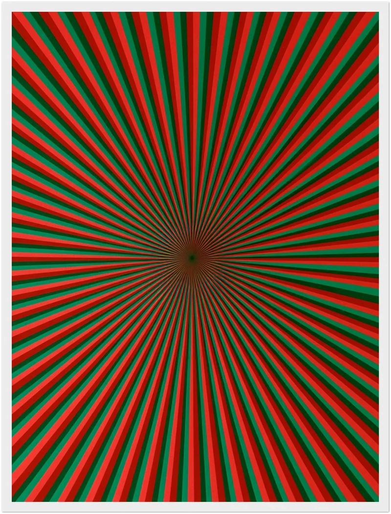 Rotes Grünes Strahlen-Zentrum Poster