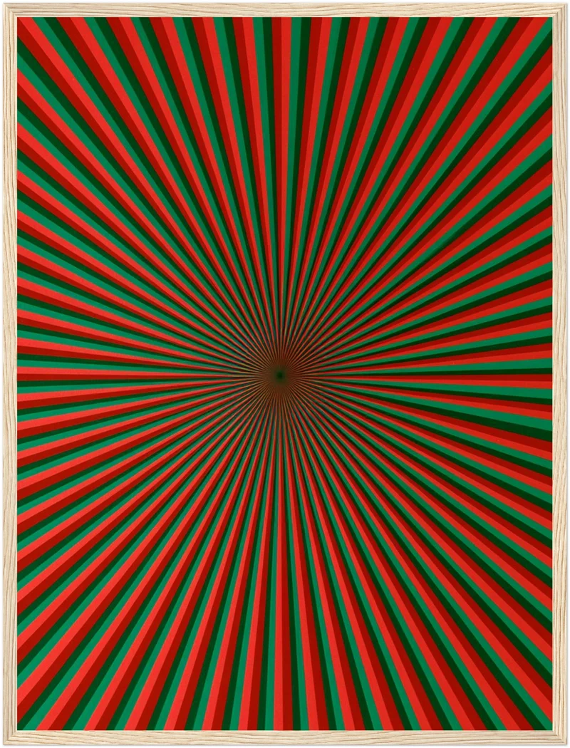 Rotes Grünes Strahlen-Zentrum Poster