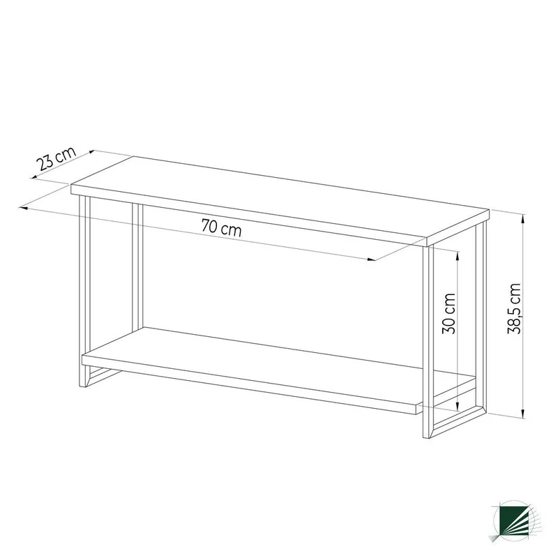 Hanging Shelf LOFT Oak Black