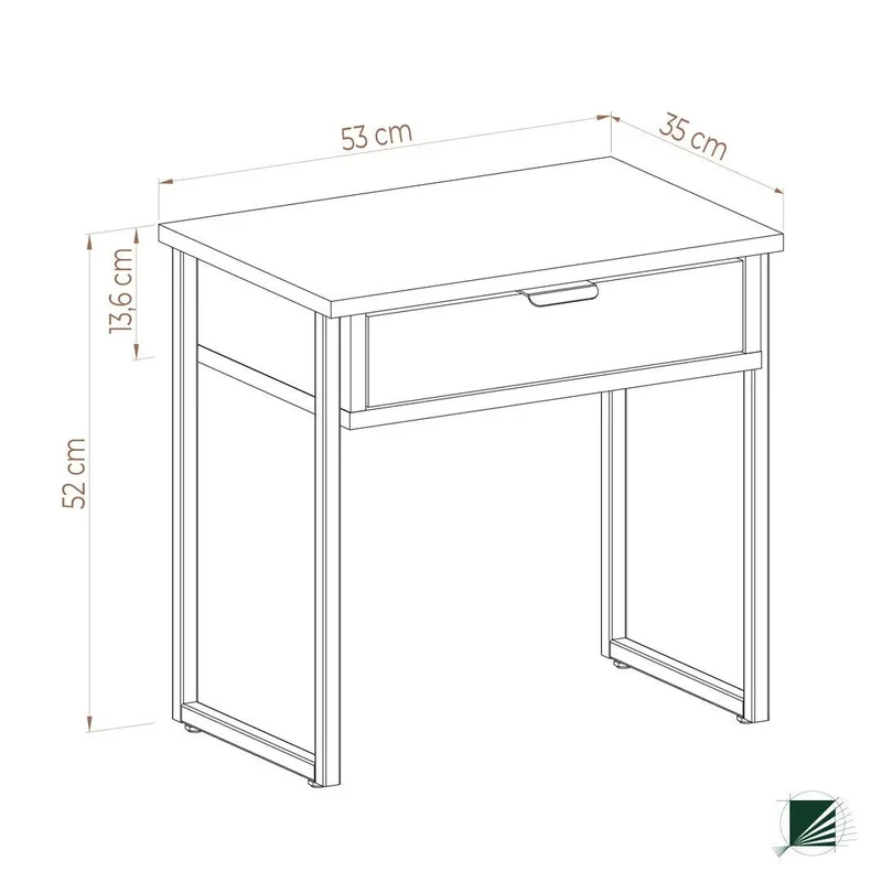 Bed Table LOFT Oak Black