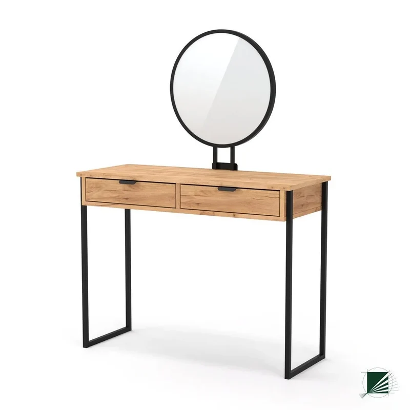 Dressing Table with mirror LOFT Oak Black