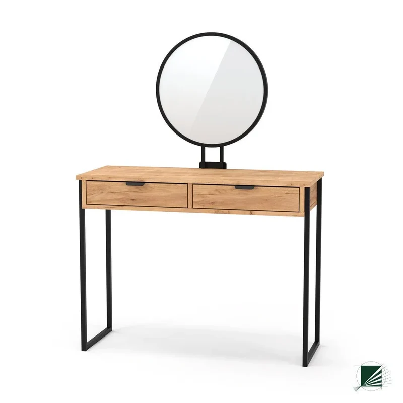 Dressing Table with mirror LOFT Oak Black
