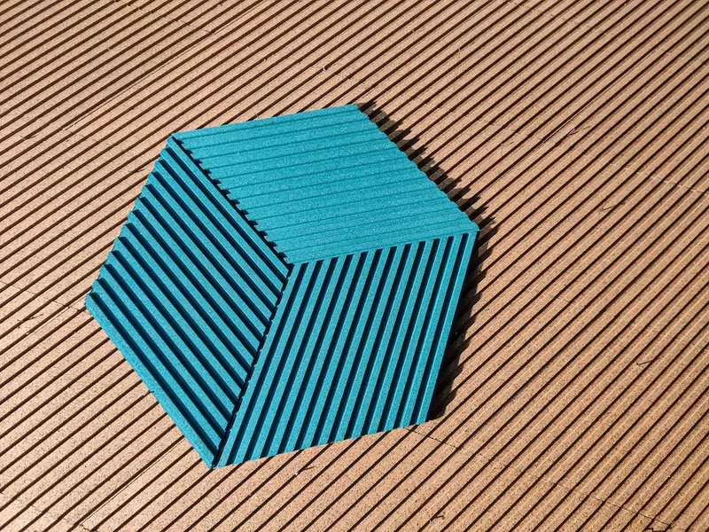 DIAMOND STRIPE 3D Cork Acoustic Wall Panels