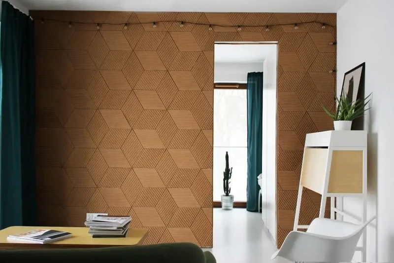 DIAMOND STRIPE 3D Cork Acoustic Wall Panels
