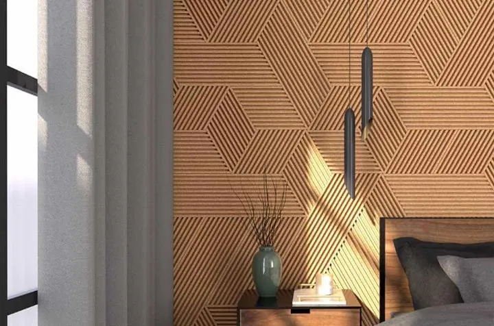 DIAMOND STRIPE 3D Cork Acoustic Wall Panels