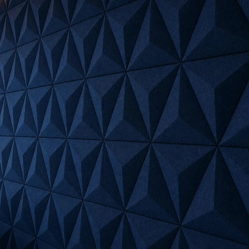 PYRAMID 3D Acoustic Felt Wall Panels - NAVY Multipack