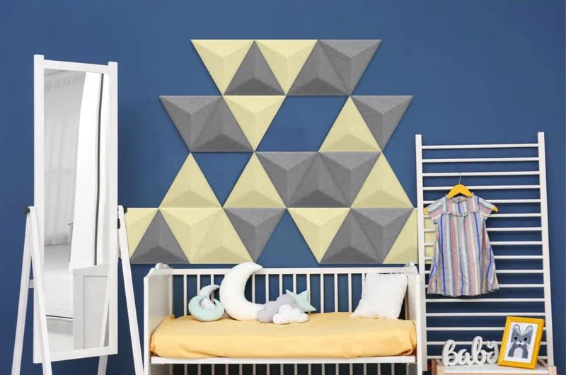 PYRAMID 3D Acoustic Felt Wall Panels - NAVY Multipack