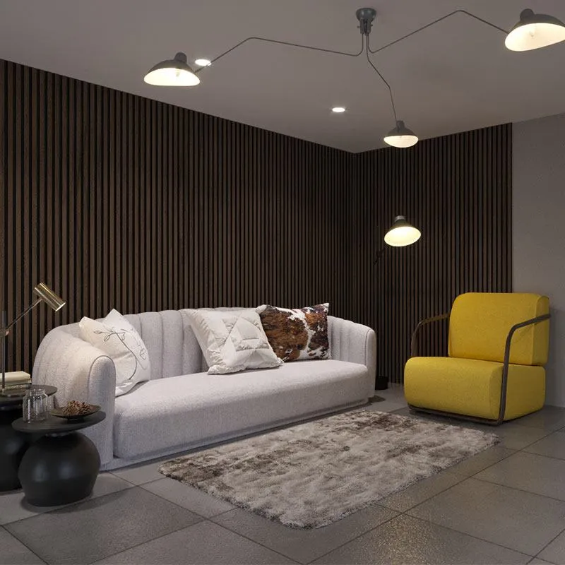 Smoked Oak - Acoustic Wood Slat Wall Panel