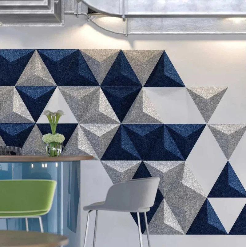 PYRAMID 3D Acoustic Felt Wall Panels - GREY Multipack