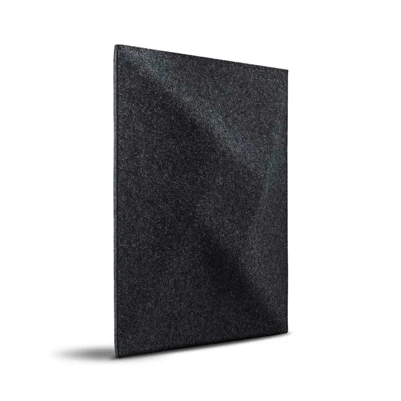 TWIST 3D Acoustic Felt Wall Panels - BLACK Multipack