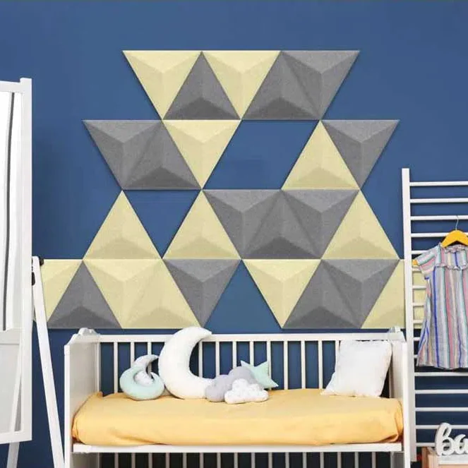 PYRAMID 3D Acoustic Felt Wall Panels - CREAM Multipack