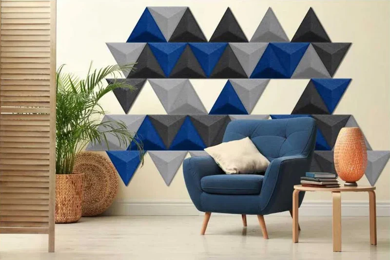 PYRAMID 3D Acoustic Felt Wall Panels - CREAM Multipack