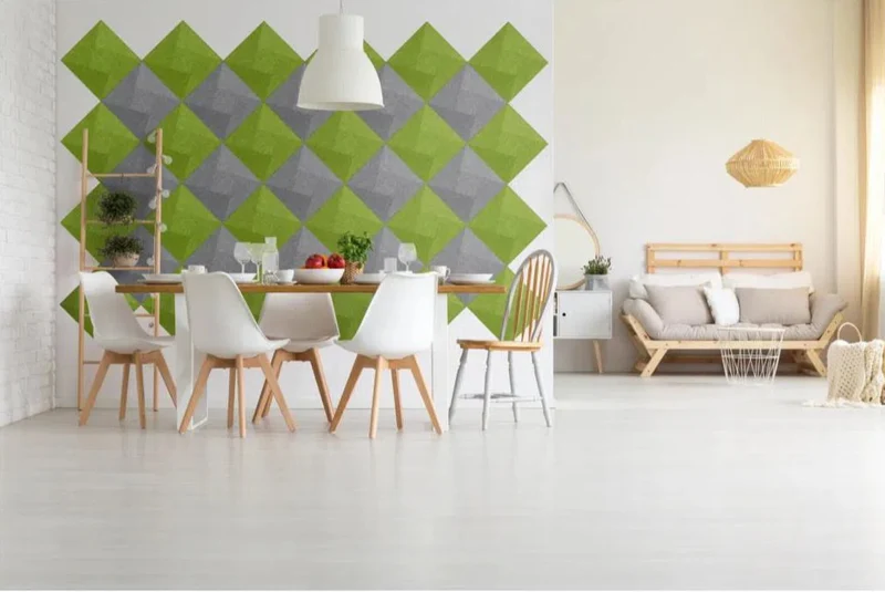 TWIST 3D Acoustic Felt Wall Panels - GREY Multipack