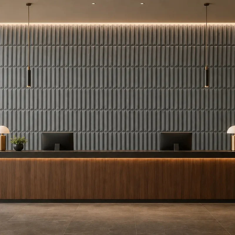 GROVE 3D Acoustic Felt Wall Panels - GREY Multipack