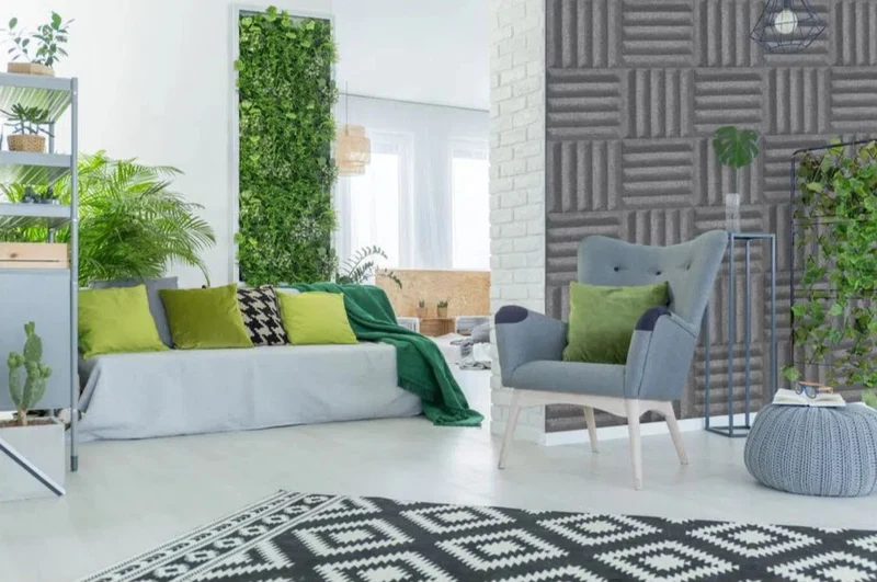 GROVE 3D Acoustic Felt Wall Panels - GREY Multipack