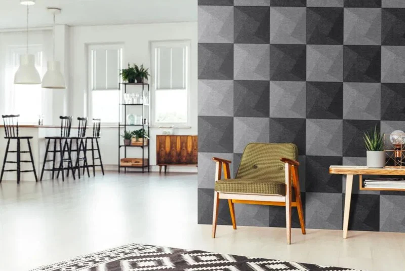 TWIST 3D Acoustic Felt Wall Panels - NAVY Multipack