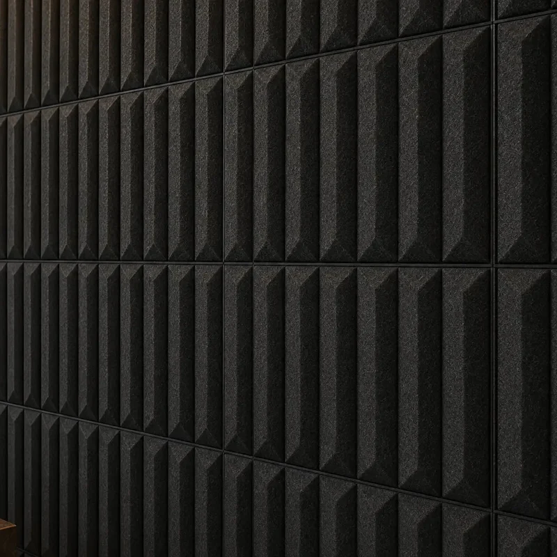 GROVE 3D Acoustic Felt Wall Panels - BLACK Multipack
