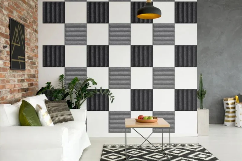 GROVE 3D Acoustic Felt Wall Panels - BLACK Multipack
