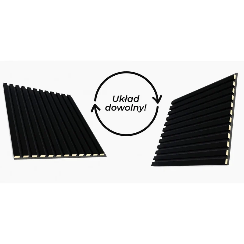 Wooden Acoustic Panels - BLACK Wall Slats