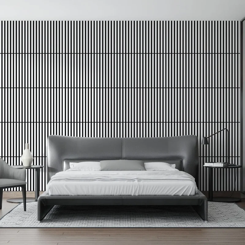 Wooden Acoustic Panels - WHITE Wall Slats