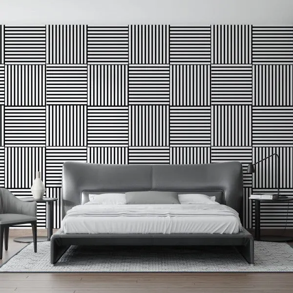 Wooden Acoustic Panels - WHITE Wall Slats