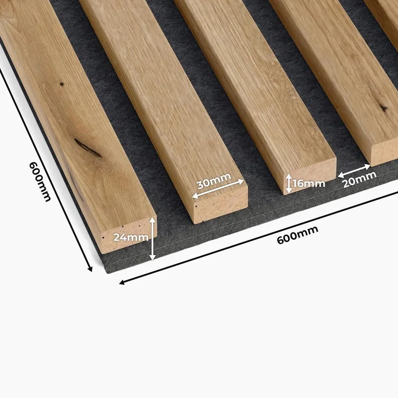 Wooden Acoustic Panels - EUROPEAN OAK Wall Slats