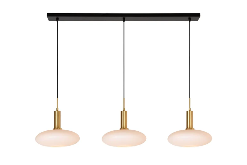 Pendelleuchte Singala 3-flammig Glas Opal Höhenverstellbar