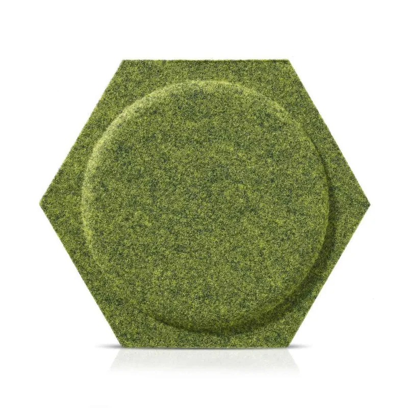 HEXA BOLD 2 3D Acoustic Felt Wall Panels - OLIVE Multipack