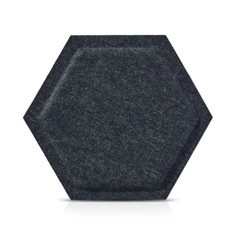 HEXA BOLD 3D Acoustic Felt Wall Panels - BLACK Multipack
