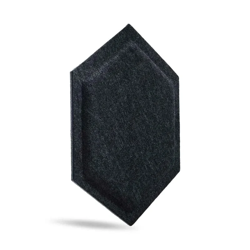 HEXA BOLD 3D Acoustic Felt Wall Panels - BLACK Multipack