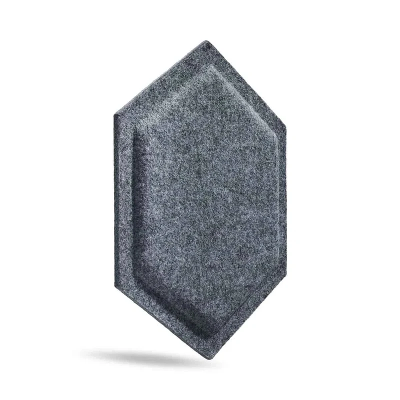 HEXA BOLD 3D Acoustic Felt Wall Panels - GREY Multipack