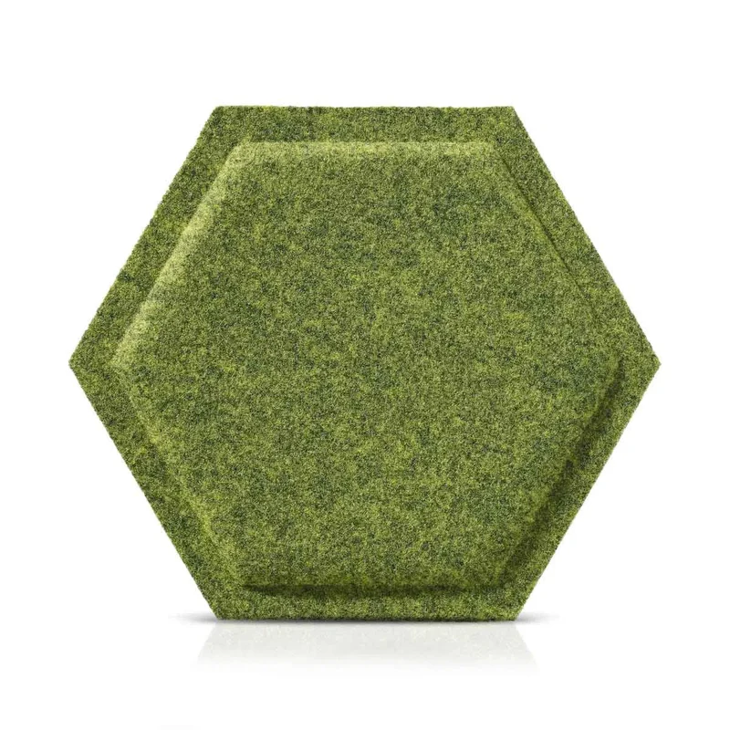 HEXA BOLD 3D Acoustic Felt Wall Panels - OLIVE Multipack