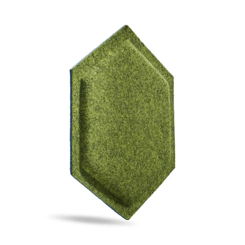 HEXA BOLD 3D Acoustic Felt Wall Panels - OLIVE Multipack