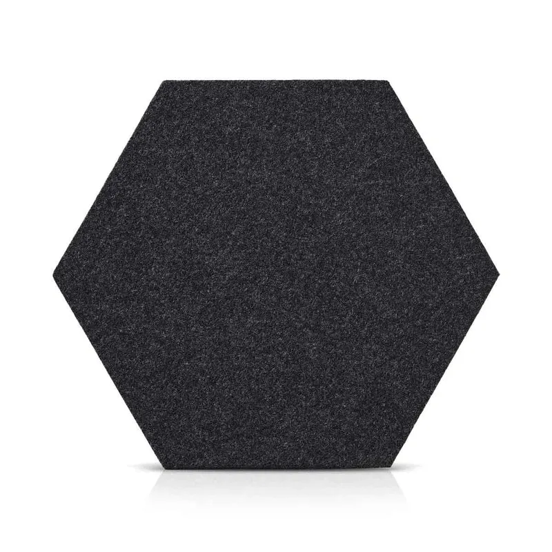 Hexa FLAT Acoustic Felt Wall Panels - BLACK Multipack
