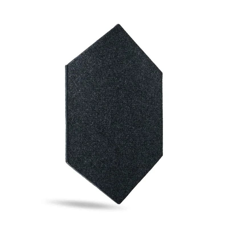 Hexa FLAT Acoustic Felt Wall Panels - BLACK Multipack