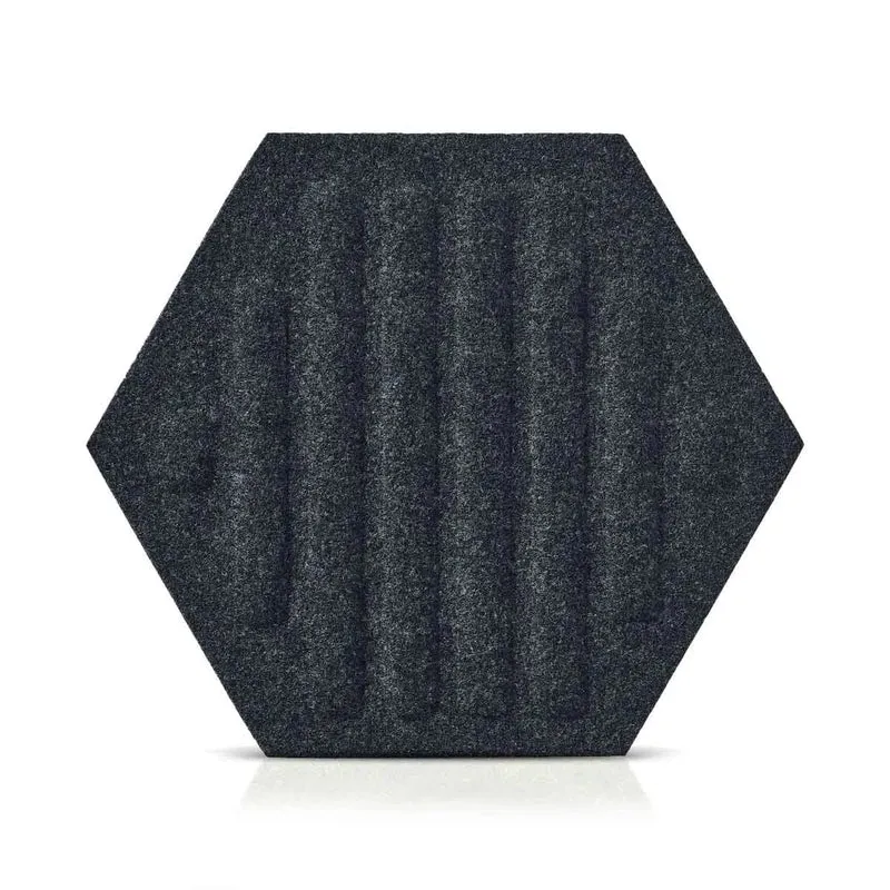HEXA RIFT 3D Acoustic Felt Wall Panels - BLACK Multipack