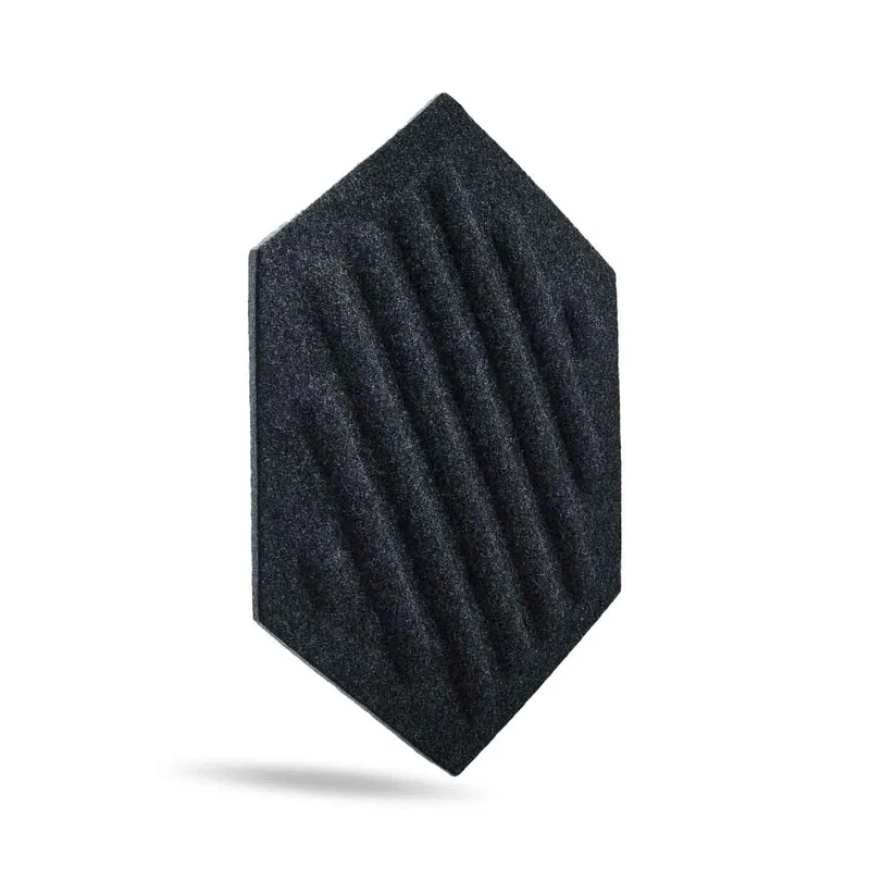 HEXA RIFT 3D Acoustic Felt Wall Panels - BLACK Multipack
