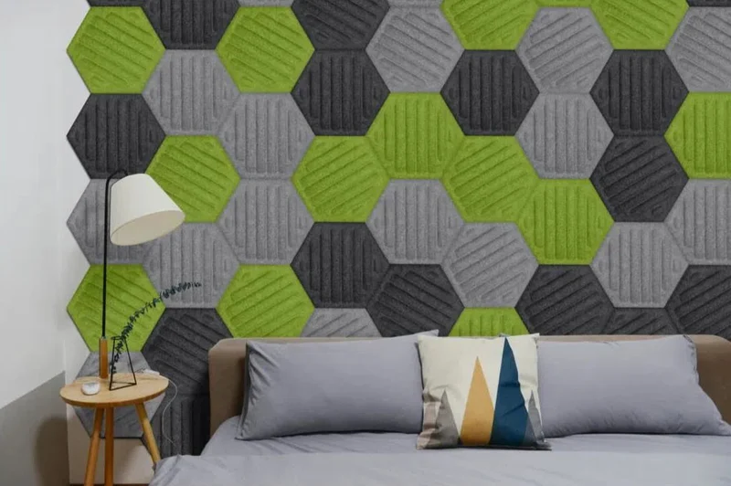 HEXA RIFT 3D Acoustic Felt Wall Panels - BLACK Multipack