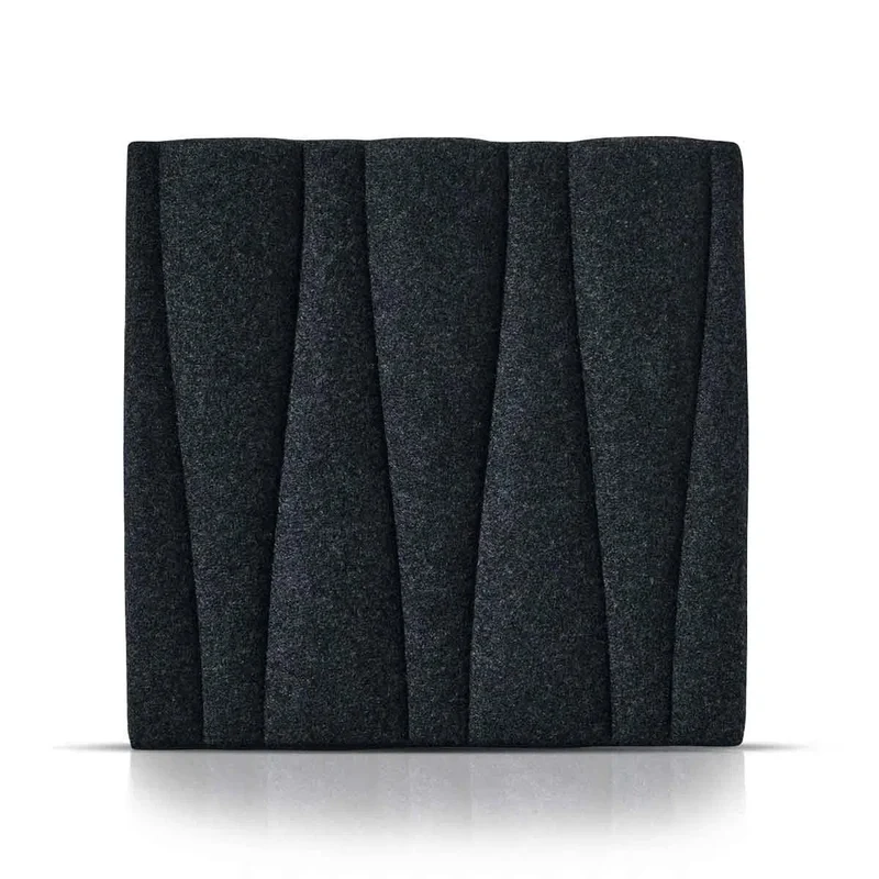 SANDGLASS 3D Acoustic Felt Wall Panels - BLACK Multipack