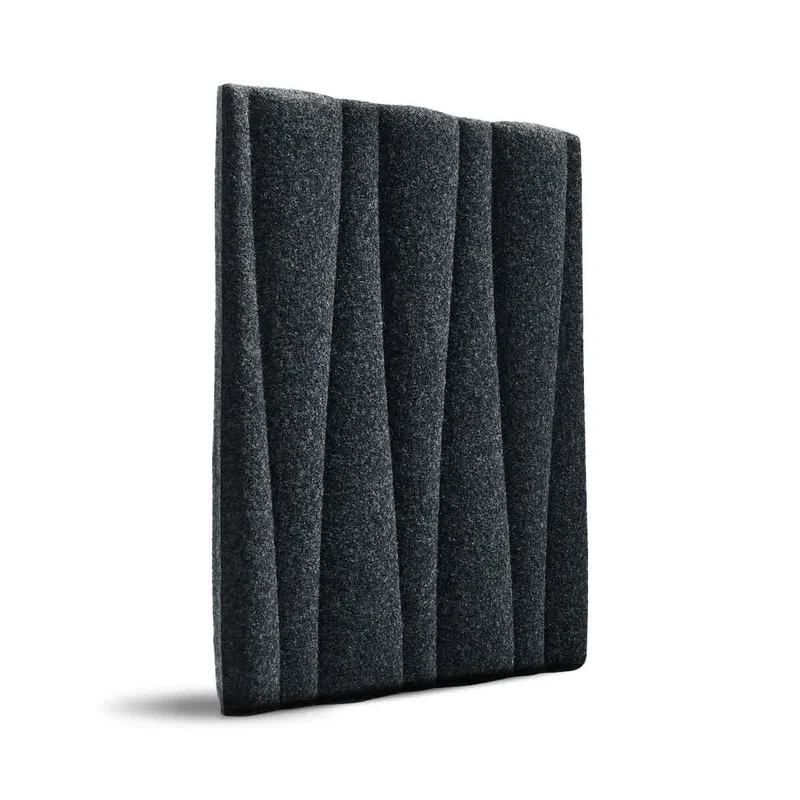 SANDGLASS 3D Acoustic Felt Wall Panels - BLACK Multipack