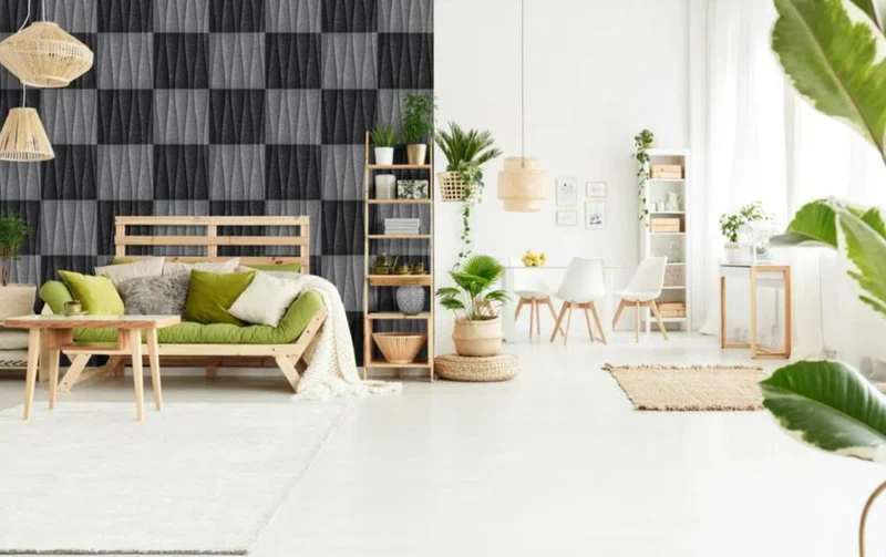 SANDGLASS 3D Acoustic Felt Wall Panels - BLACK Multipack
