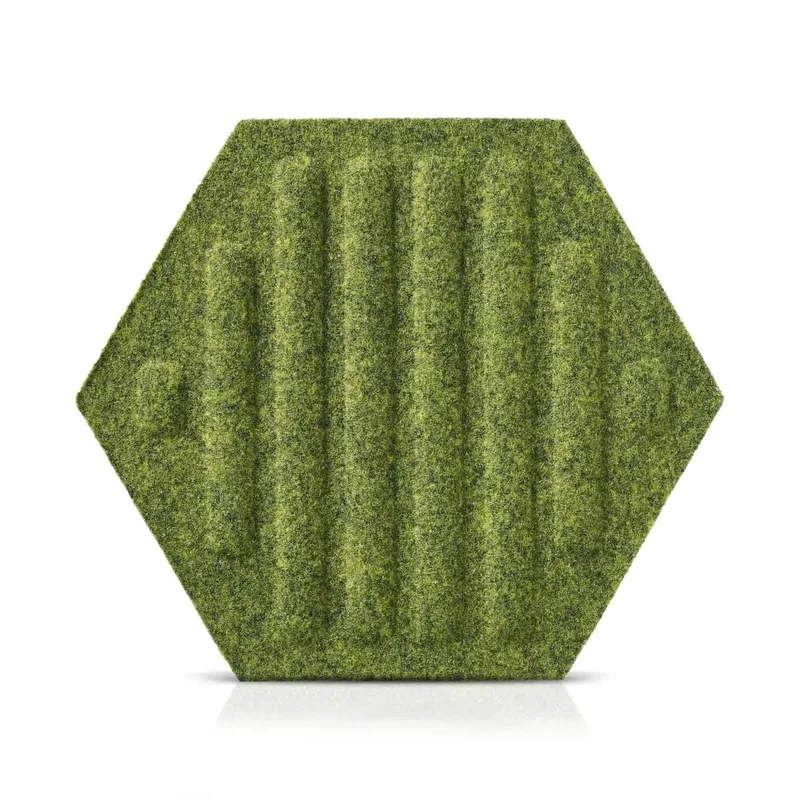 HEXA RIFT 3D Acoustic Felt Wall Panels - OLIVE Multipack