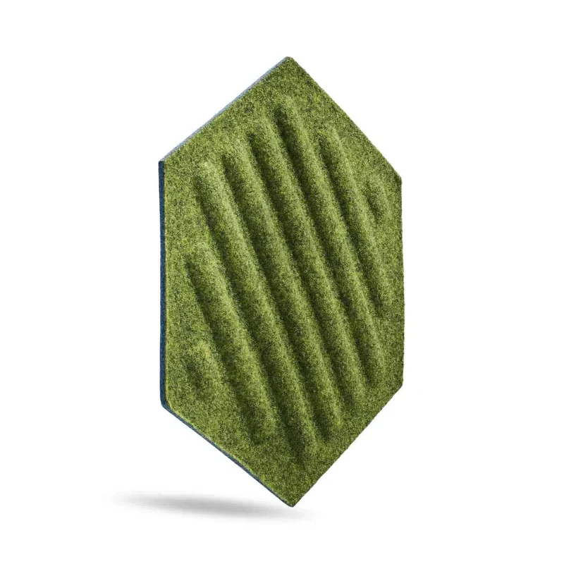 HEXA RIFT 3D Acoustic Felt Wall Panels - OLIVE Multipack