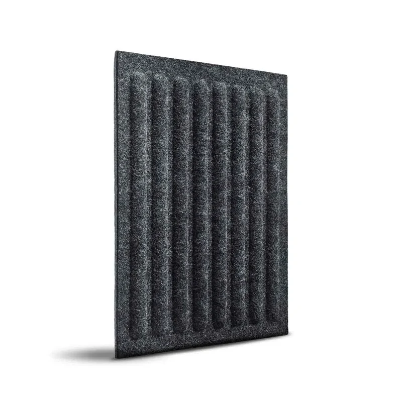 SQUARE RIFT 3D Acoustic Felt Wall Panels - BLACK Multipack