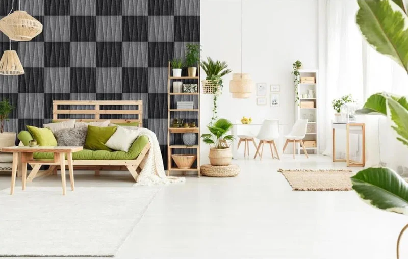 SANDGLASS 3D Acoustic Felt Wall Panels - GREY Multipack