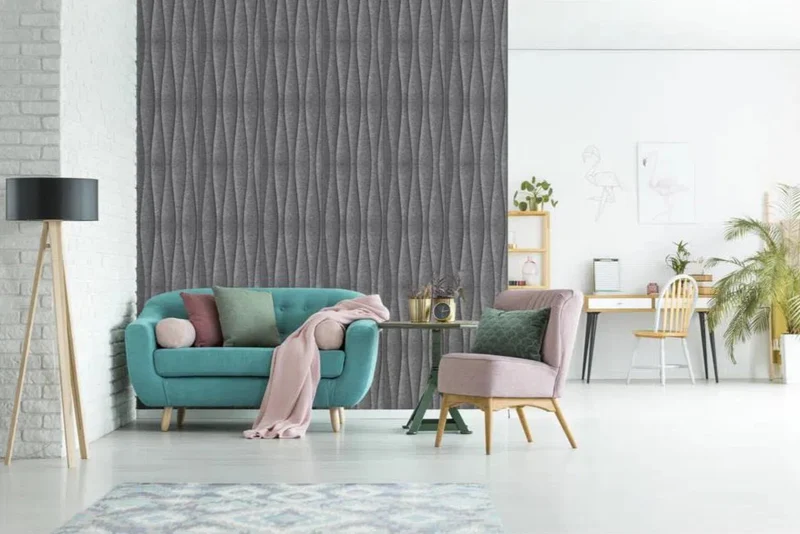 SANDGLASS 3D Acoustic Felt Wall Panels - GREY Multipack