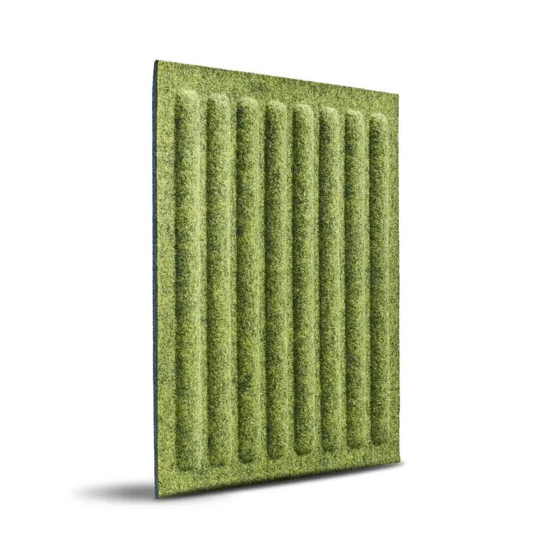 SQUARE RIFT 3D Acoustic Felt Wall Panels - OLIVE Multipack