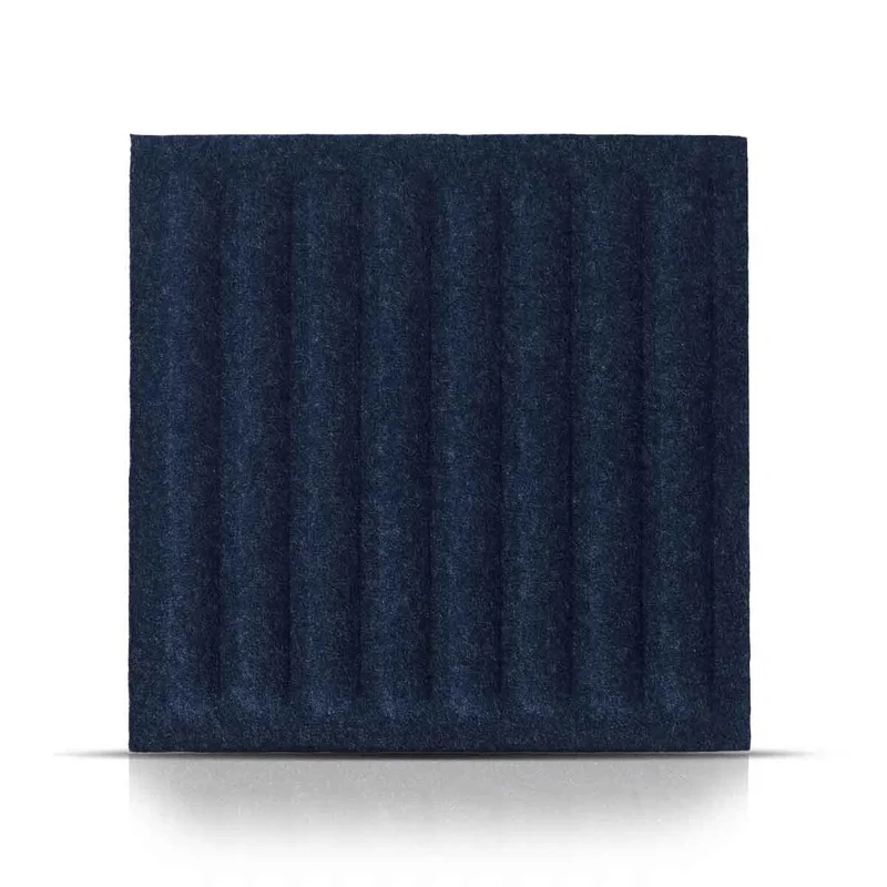 SQUARE RIFT 3D Acoustic Felt Wall Panels - NAVY Multipack