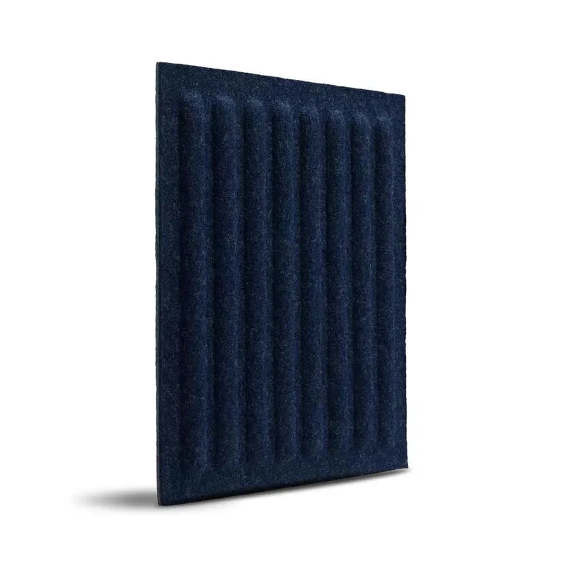 SQUARE RIFT 3D Acoustic Felt Wall Panels - NAVY Multipack